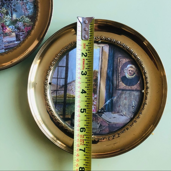 5 Cottagecore Vintage Solid Brass English Scenery - Picture 7 of 10